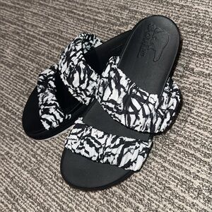 Sorel Black and White Urban Sandals